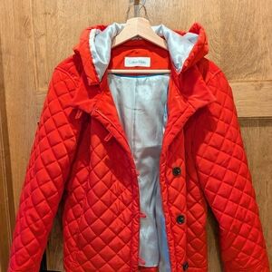 Calvin Klein Vibrant Red Quilted Jacket